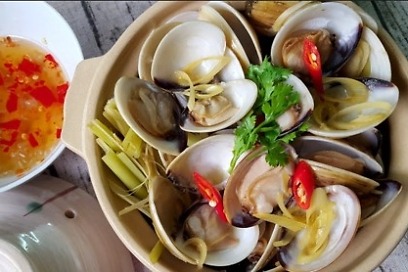 Ngao hấp sả　（アサリのレモングラス蒸し）