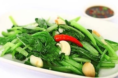 Rau cải xào tỏi　（ガーリックチンゲン菜炒め）